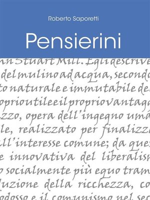 cover image of Pensierini